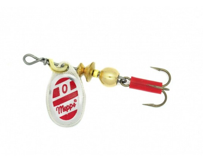 Блесна Mepps AGLIA BLANC 0 Silver/Red HT+R - изображение 1 