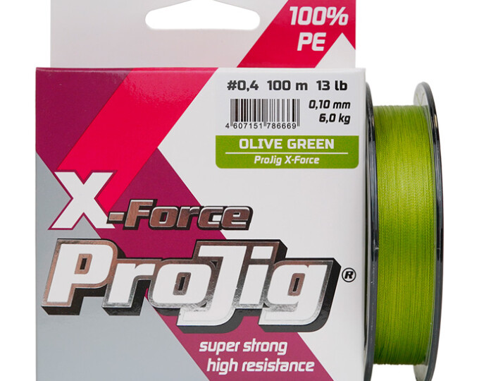 Шнур плетеный ProJig X-Force Olive Green 150м 0,18мм (13кг) - изображение 1 