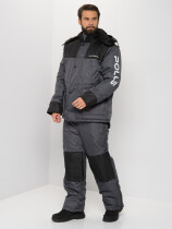 Костюм зимний «ПОЛЮС — V» (цвет Серый/Чёрный) р.64-66 рост 188