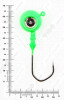 Джиг крашеный ШАР 48гр. (крючок VD-079 №5/0) (3шт.) цвет 07 (зеленый) - изображение 2