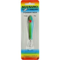 Блесна Kuusamo Professor 3 75/9 (бусинка) цвет GRe/FYe/BLU-S
