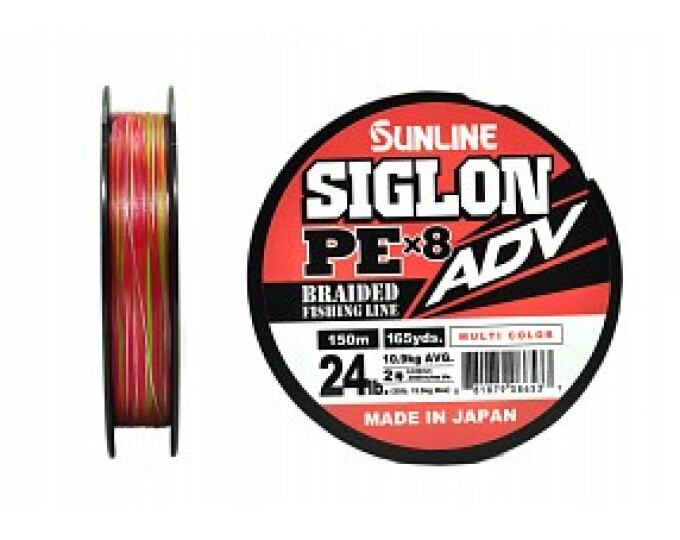 Плетеный шнур Sunline SIGLON ADV x8 Multi Color 150m #2.0/24lb (0.242mm) - изображение 1 