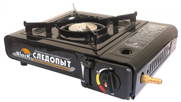 Плита газовая СЛЕДОПЫТ — Black (с переходником, в кейсе)