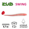 Приманка ZUB-SWING 87мм-5шт, (цвет 010) бело-красный - изображение 1 