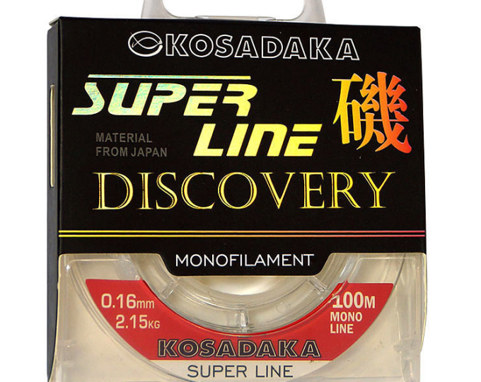 Леска Kosadaka «SUPER LINE Discovery» 100м, цв.прозрачный, 0,18мм, 2,6кг - изображение 1 