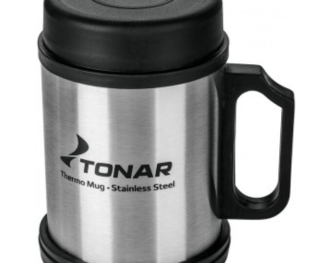 Термокружка TONAR 400мл (пластиковая крышка и подставка) - изображение 1