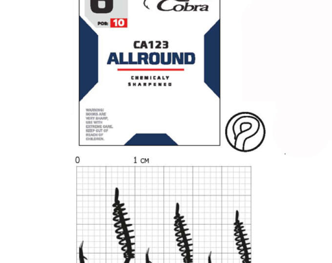 Крючки Cobra Allround PASTEHOLDER (CA123) №06 (10шт.) - изображение 1 