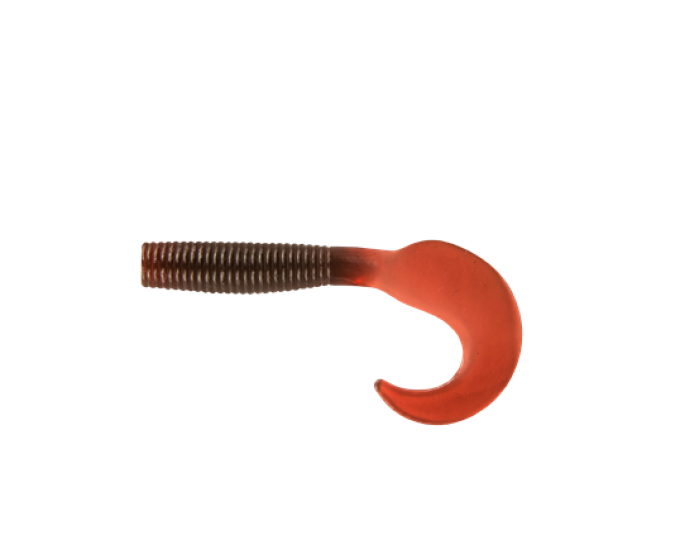 Приманка съедобная ALLVEGA «Flutter Tail Grub» 8см 3,6г (7шт.) цвет motor oil - изображение 1 