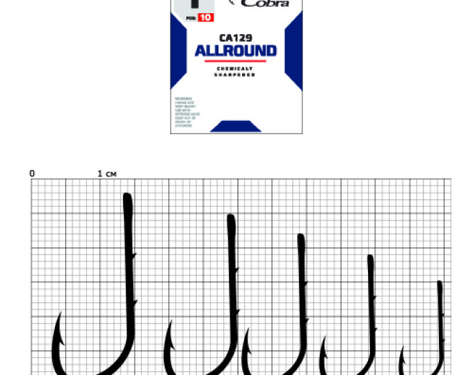 Крючки Cobra Allround BAITHOLDER (CA129) № 3/0 (7шт.) - изображение 1 