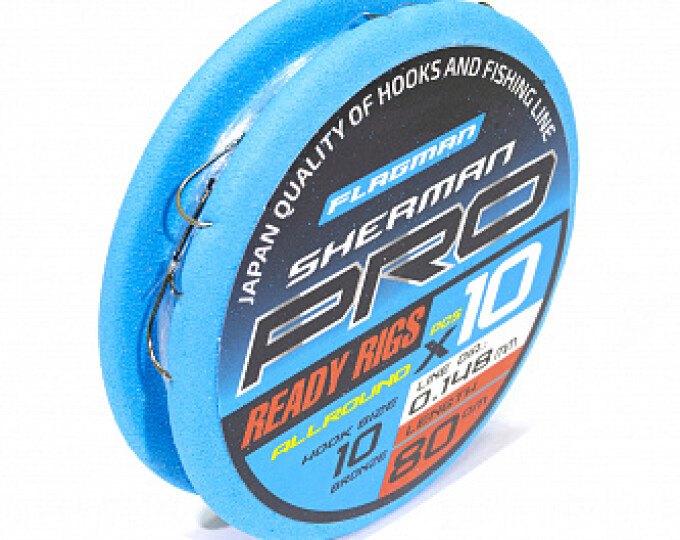 Готовый поводок Flagman «Sherman Pro Allround Ready Rigs» №16 (0,105мм, 80см) (10шт.) - изображение 2