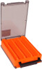 Коробка Kosadaka TB-S61B для воблеров, двусторонняя, продольные секции (205х145х50мм) Orange - изображение 3