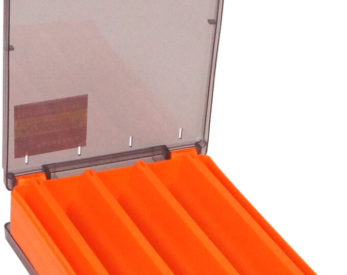 Коробка Kosadaka TB-S61B для воблеров, двусторонняя, продольные секции (205х145х50мм) Orange - изображение 3