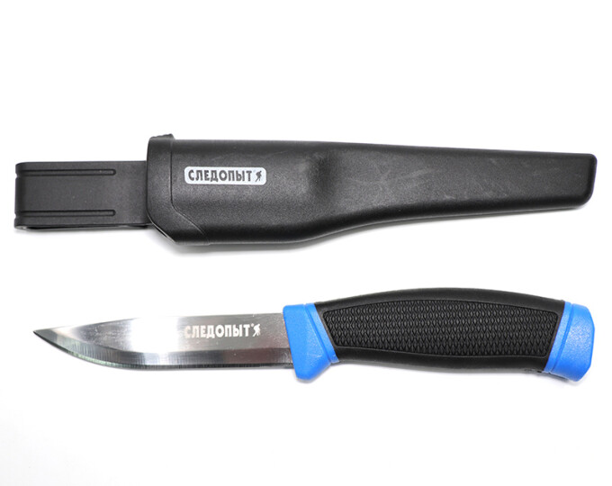 Нож разделочный «СЛЕДОПЫТ» универ.,прорез,ручка, 100мм., в чехле - изображение 1 