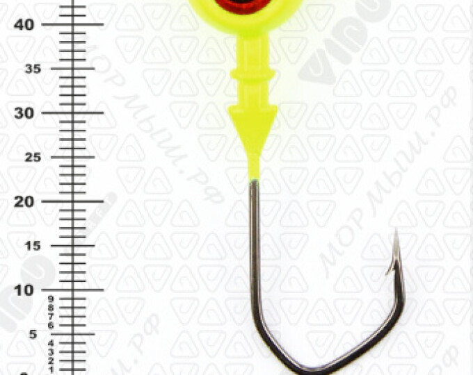 Джиг крашеный ШАР 16гр. (крючок VD-079 №3/0) (3шт.) цвет 02 (желтый) - изображение 3