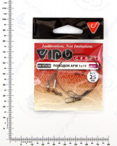 Поводок VD-AFW-1×19 (25см, ф0,25мм, 8кг) (2шт.)