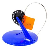 Жерлица оснащённая ДИКС-2 (блин 200мм, катушка 78мм) цвет Синий