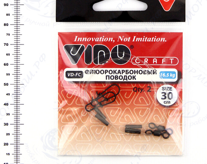 Поводок (флюорокарбон) VD-FC (30см, ф0,60мм, 16,5кг) (2шт.) - изображение 1