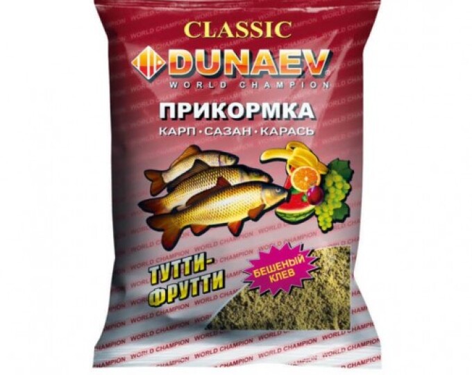 Прикормка DUNAEV КЛАССИКА (0,9кг) КАРП Тутти-Фрутти - изображение 1 
