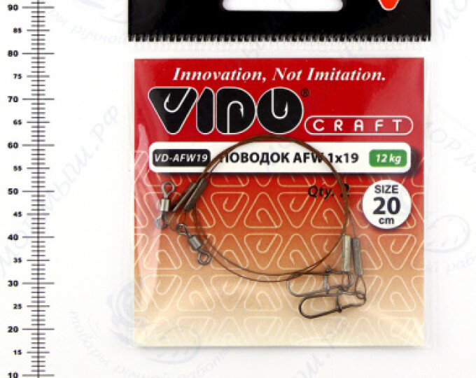 Поводок VD-AFW-1×19 (20см, ф0,30мм, 12кг) (2шт.) - изображение 1 