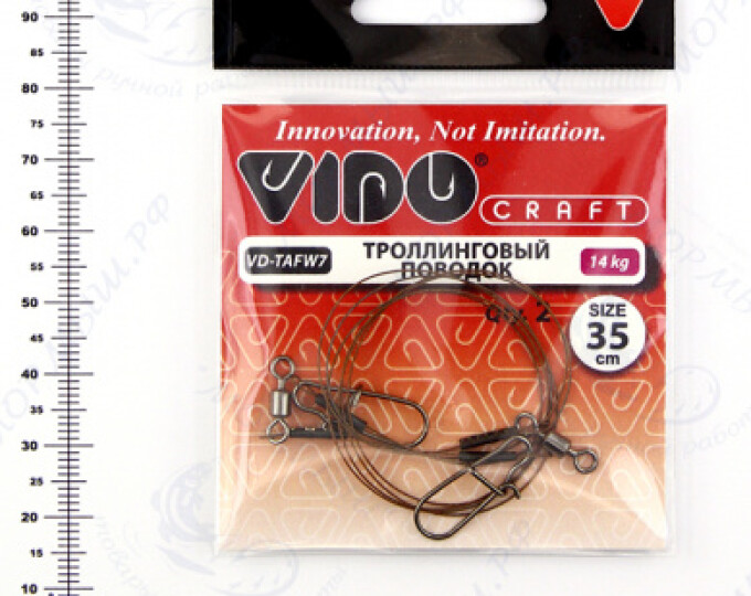 Поводок (троллинг) VD-AFW-1×7 (35см, ф0,30мм, 14кг) (2шт.) - изображение 1 