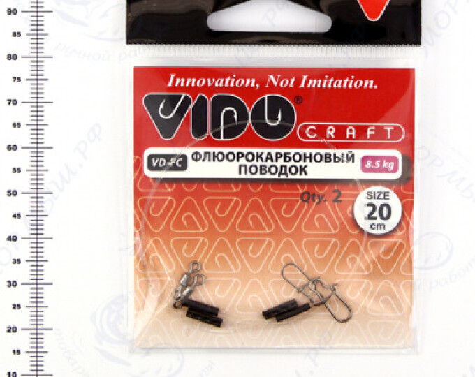 Поводок (флюорокарбон) VD-FC (20см, ф0,40мм, 8,5кг) (2шт.) - изображение 1 