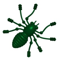 Силиконовая приманка SAN-BUGS DOMINATOR 38F КРАБ (зелёная)