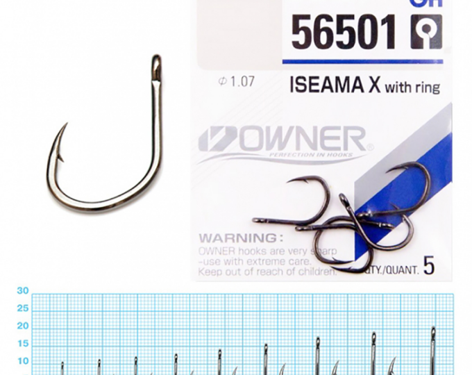 Крючок Owner (56501) «Iseama X» w/EYE №06 (6шт.) - изображение 1 