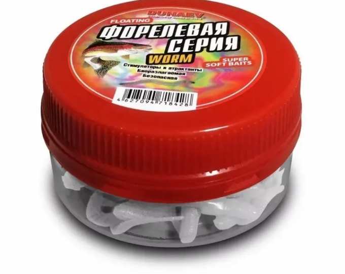 Приманка форелевая DUNAEV WORM-R 3,0″ Cheese Gray - изображение 1 