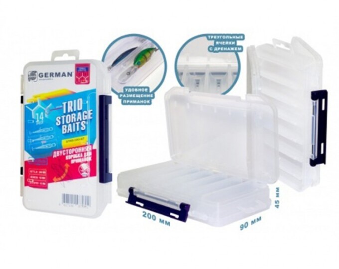 Коробка German «Trio Storage Baits» 200х126х36мм - изображение 1 