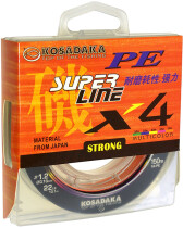 Леска плетеная Kosadaka Super Line PE X4 Multicolor 150м 0,40мм (28,1кг)