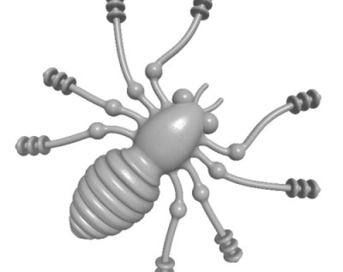 Силиконовая приманка SAN-BUGS DOMINATOR 38F КРАБ (серая) - изображение 1 