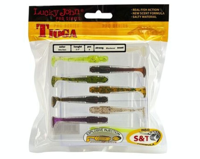 Виброхвост Lucky John Pro Series «TIOGA» 3,4in (08.64) цвет MIX1 (6шт.) - изображение 1 