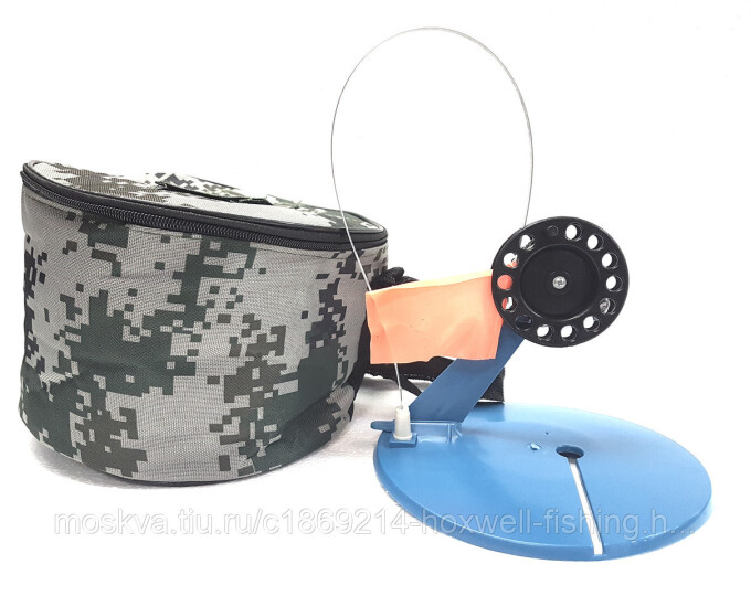 Комплект оснащенных жерлиц GERMAN подставка 180мм, катушка 75мм, в сумке (10шт.) - изображение 1 