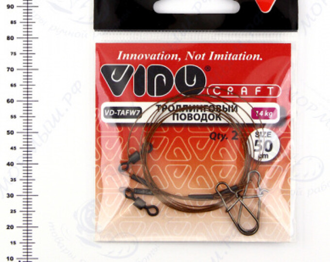 Поводок (троллинг) VD-AFW-1×7 (50см, ф0,30мм, 14кг) (2шт.) - изображение 1
