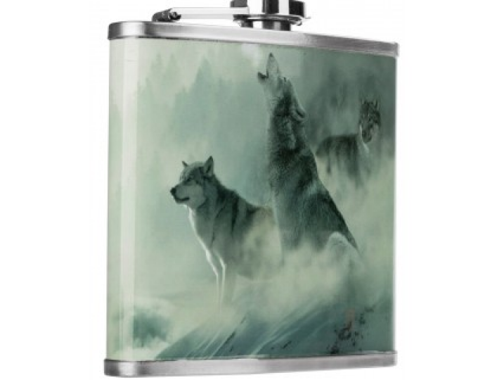 Фляжка Волки 210мл. Helios - изображение 1 