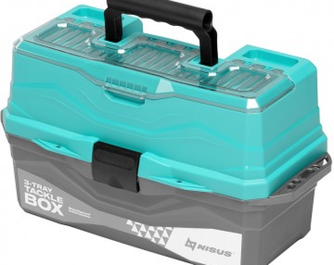 Ящик Nisus для снастей Tackle Box трехполочный бирюзовый - изображение 1 