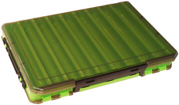 Коробка Kosadaka TB-S31A для воблеров, двухсторонняя (340х215х50мм) Green