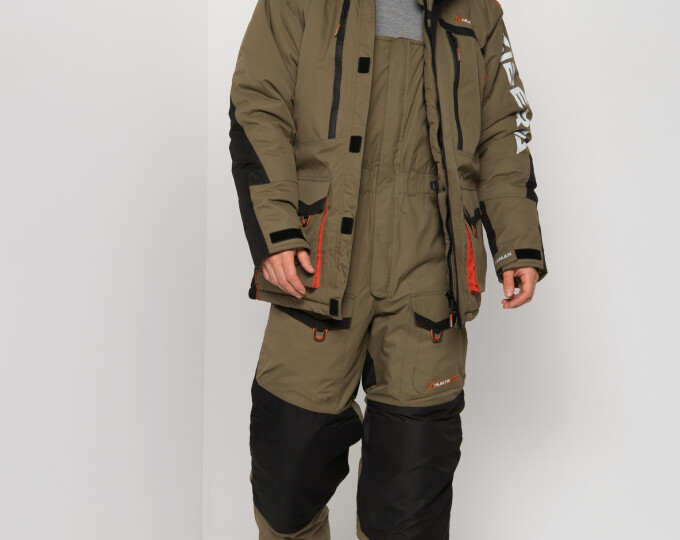 Костюм зимний «SIBERIA» (цвет Хаки/Чёрный) р.60-62 рост 170-176 - изображение 1 