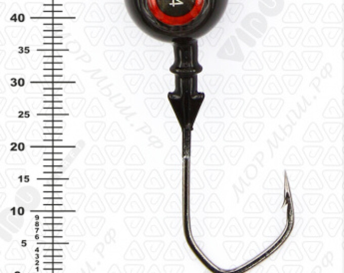 Джиг крашеный ШАР 24гр. (крючок VD-079 №3/0) (3шт.) цвет 04 (черный) - изображение 2