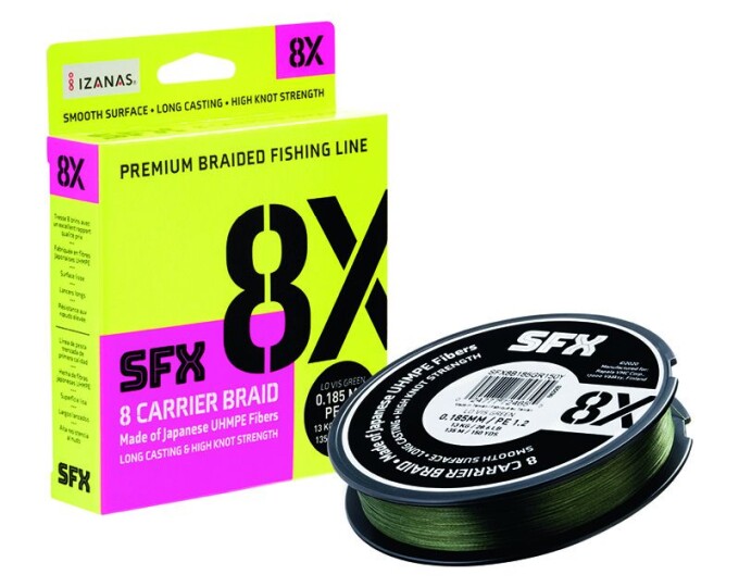 Леска плетеная Sufix SX 8X Green PE 150м 0,205мм (17,5кг) - изображение 1 