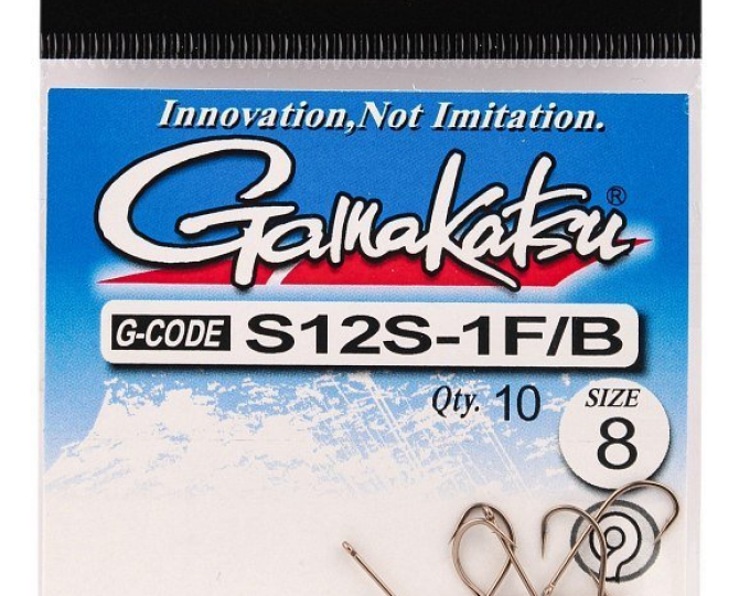 Крючок Gamakatsu Hook S12S-1F/B 10p N/L Bronze №10 - изображение 1 