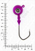 Джиг крашеный ШАР 22гр. (крючок VD-079 №3/0) (3шт.) цвет 06 (фиолетовый) - изображение 3