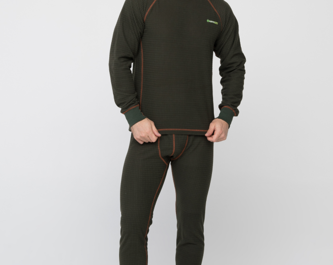 Термобелье Hunt’sMan «Thermoline» р.56-58/182-188 (XXL) (Флис фактурный, цвет Хаки) - изображение 1