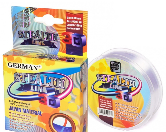 Леска German «STEALTH LINE» White  50м; 0,14мм - изображение 1 