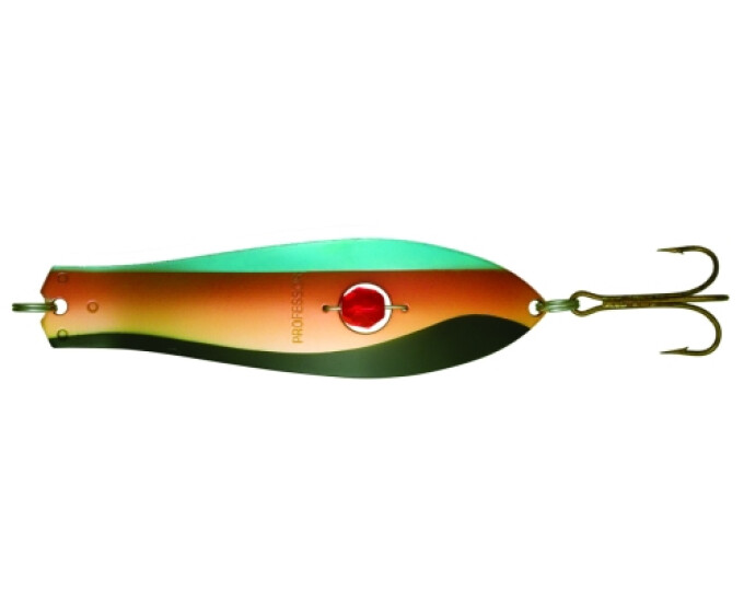 Блесна Kuusamo Professor 2 90/18 (бусинка) цвет BL/GR/FYe/FR-S - изображение 1 