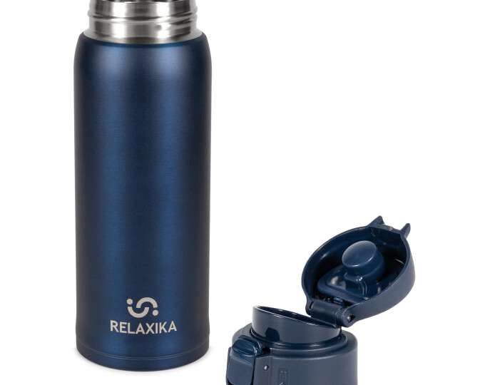Термокружка Relaxika 701 (0,48л) синяя - изображение 12