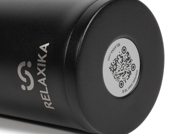 Термокружка Relaxika 701 (0,48л) черная - изображение 4
