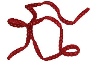 Силиконовая приманка LureMax «Blood Worm» 0,5″ (1см) цвет Blood Red (банка)