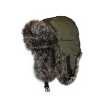 Шапка-ушанка Kosadaka Arctic (плащёвка, шиншилла, цвет хаки) р.XL