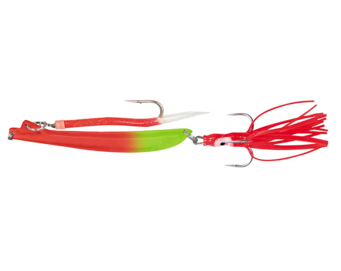 Пилькер BiColor Pilk 400gr #4 (Fluo Red-Fluo Chart/Glow) #10/0 - изображение 1 